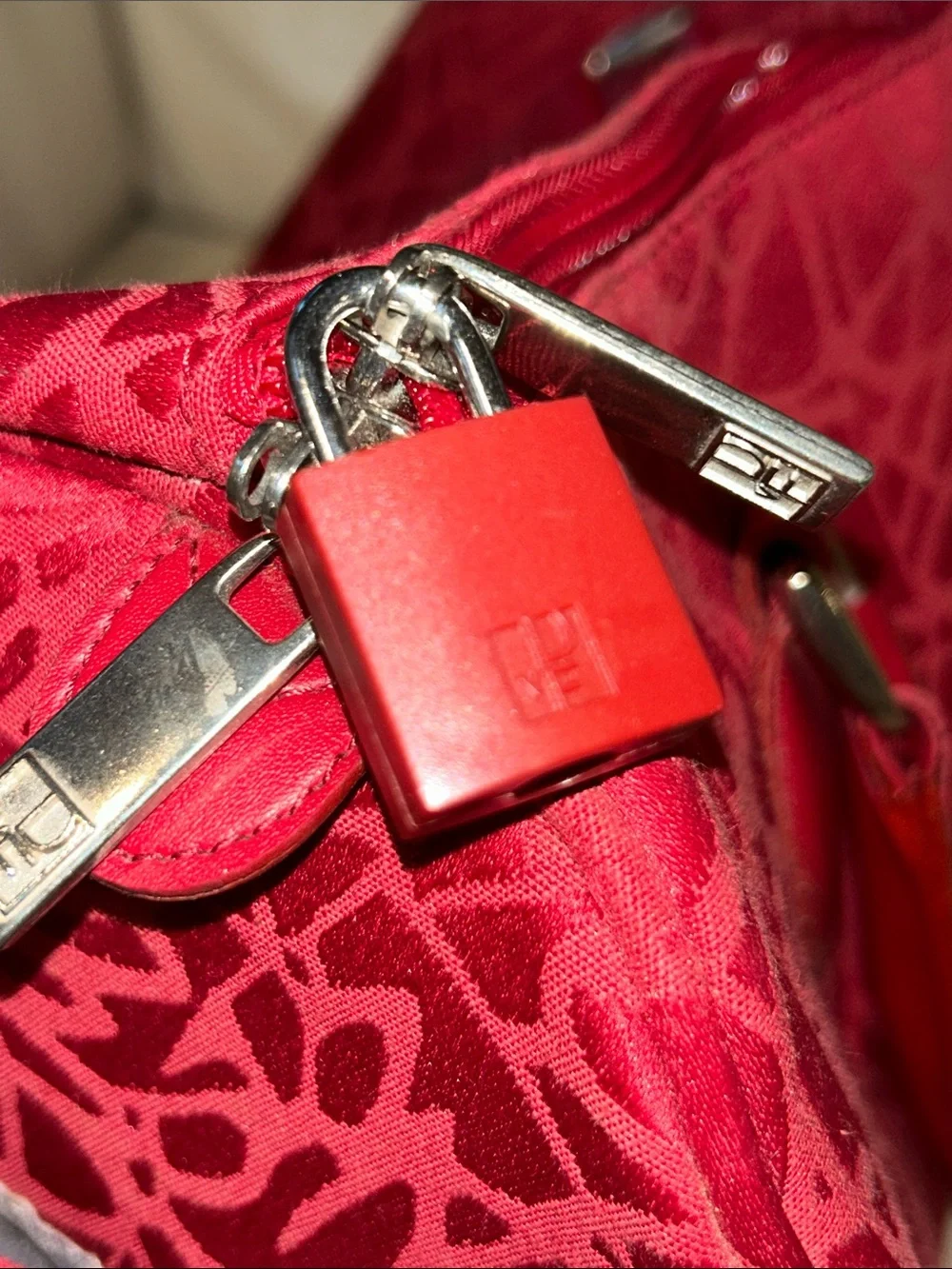 Diane Von Furstenberg DVF Vintage Red Travel Satchel Bag